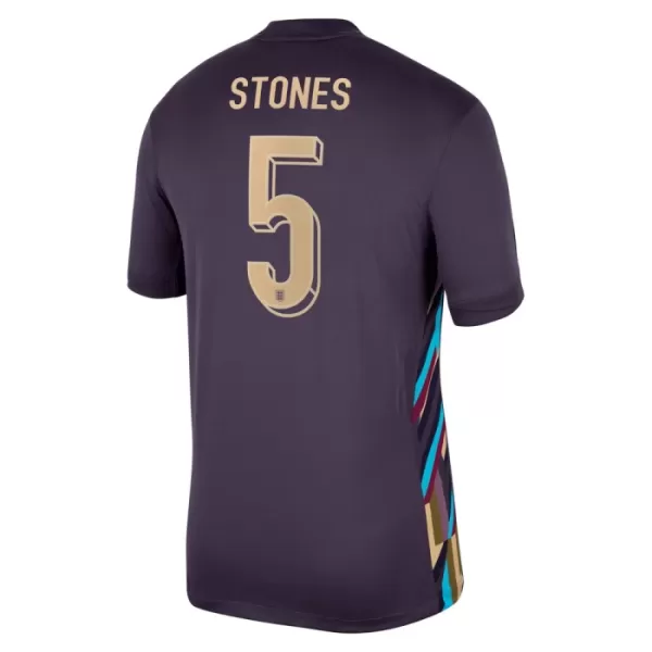 Günstige England Stones 5 Herrentrikot Auswärts EURO 2024 Kurzarm