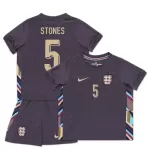 Günstige England Stones 5 Kindertrikot Auswärts EURO 2024 Kurzarm
