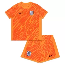 Günstige England Torwart Kindertrikot EURO 2024 Kurzarm Orange