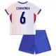 Günstige Frankreich Camavinga 6 Kindertrikot Auswärts EURO 2024 Kurzarm