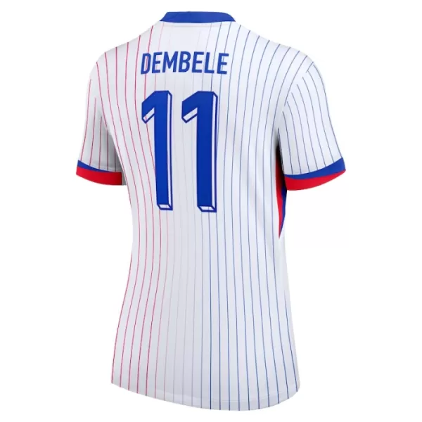 Günstige Frankreich Dembele 11 Damentrikot Auswärts EURO 2024 Kurzarm