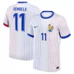 Günstige Frankreich Dembele 11 Herrentrikot Auswärts EURO 2024 Kurzarm