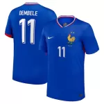 Günstige Frankreich Dembele 11 Herrentrikot Heim EURO 2024 Kurzarm