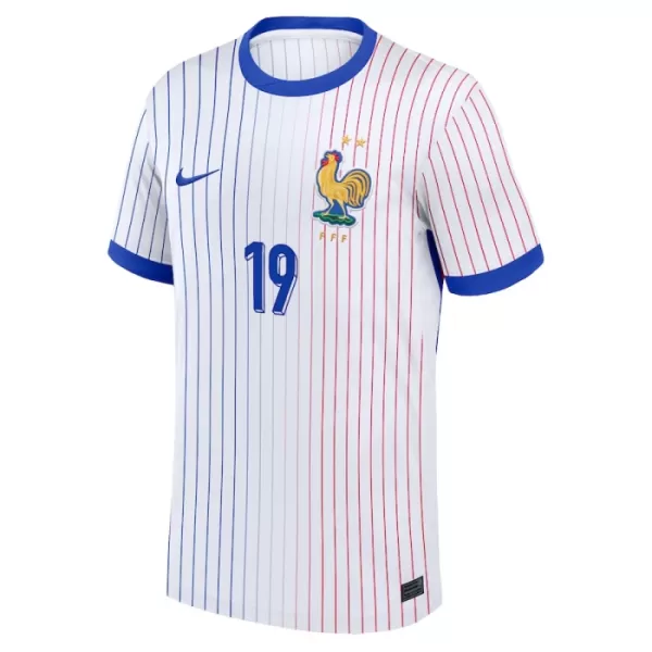 Günstige Frankreich Fofana 19 Herrentrikot Auswärts EURO 2024 Kurzarm