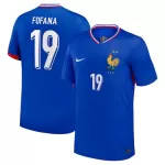 Günstige Frankreich Fofana 19 Herrentrikot Heim EURO 2024 Kurzarm