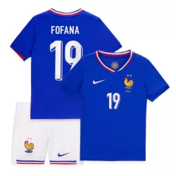 Günstige Frankreich Fofana 19 Kindertrikot Heim EURO 2024 Kurzarm