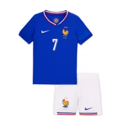 Günstige Frankreich Griezmann 7 Kindertrikot Heim EURO 2024 Kurzarm