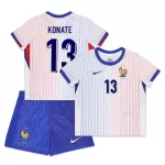 Günstige Frankreich Konate 13 Kindertrikot Auswärts EURO 2024 Kurzarm