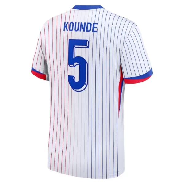 Günstige Frankreich Kounde 5 Herrentrikot Auswärts EURO 2024 Kurzarm