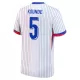 Günstige Frankreich Kounde 5 Herrentrikot Auswärts EURO 2024 Kurzarm