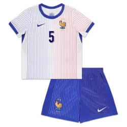 Günstige Frankreich Kounde 5 Kindertrikot Auswärts EURO 2024 Kurzarm