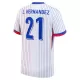 Günstige Frankreich L. Hernandez 21 Herrentrikot Auswärts EURO 2024 Kurzarm
