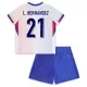 Günstige Frankreich L. Hernandez 21 Kindertrikot Auswärts EURO 2024 Kurzarm