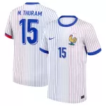 Günstige Frankreich M. Thuram 15 Herrentrikot Auswärts EURO 2024 Kurzarm