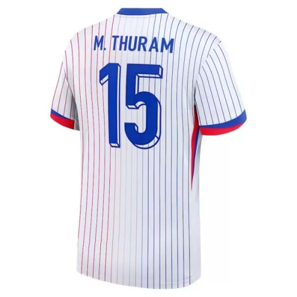 Günstige Frankreich M. Thuram 15 Herrentrikot Auswärts EURO 2024 Kurzarm
