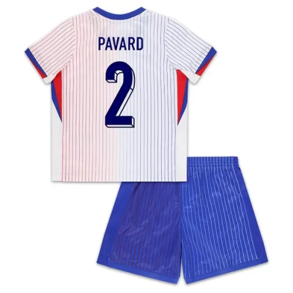 Günstige Frankreich Pavard 2 Kindertrikot Auswärts EURO 2024 Kurzarm