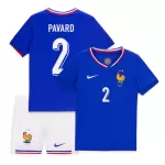 Günstige Frankreich Pavard 2 Kindertrikot Heim EURO 2024 Kurzarm