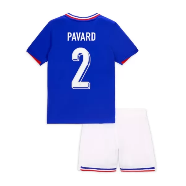 Günstige Frankreich Pavard 2 Kindertrikot Heim EURO 2024 Kurzarm