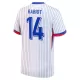 Günstige Frankreich Rabiot 14 Herrentrikot Auswärts EURO 2024 Kurzarm