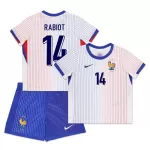 Günstige Frankreich Rabiot 14 Kindertrikot Auswärts EURO 2024 Kurzarm