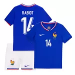 Günstige Frankreich Rabiot 14 Kindertrikot Heim EURO 2024 Kurzarm