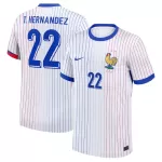 Günstige Frankreich T. Hernandez 22 Herrentrikot Auswärts EURO 2024 Kurzarm