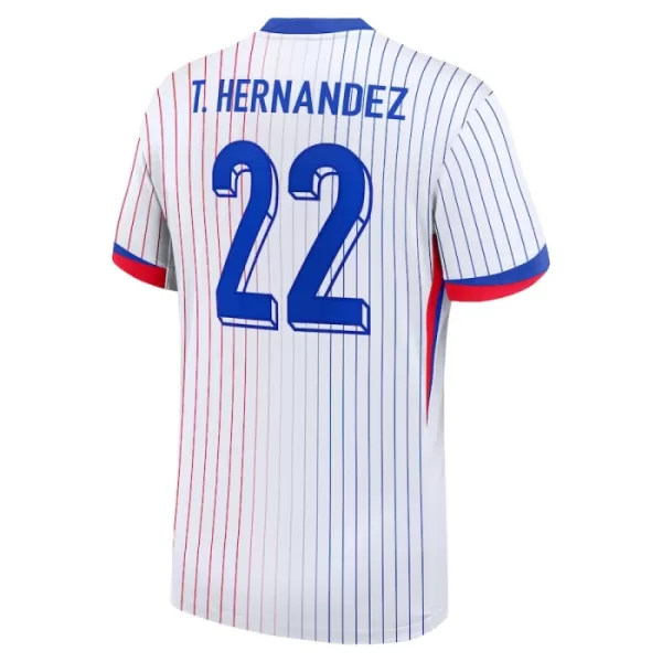 Günstige Frankreich T. Hernandez 22 Herrentrikot Auswärts EURO 2024 Kurzarm