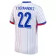 Günstige Frankreich T. Hernandez 22 Herrentrikot Auswärts EURO 2024 Kurzarm