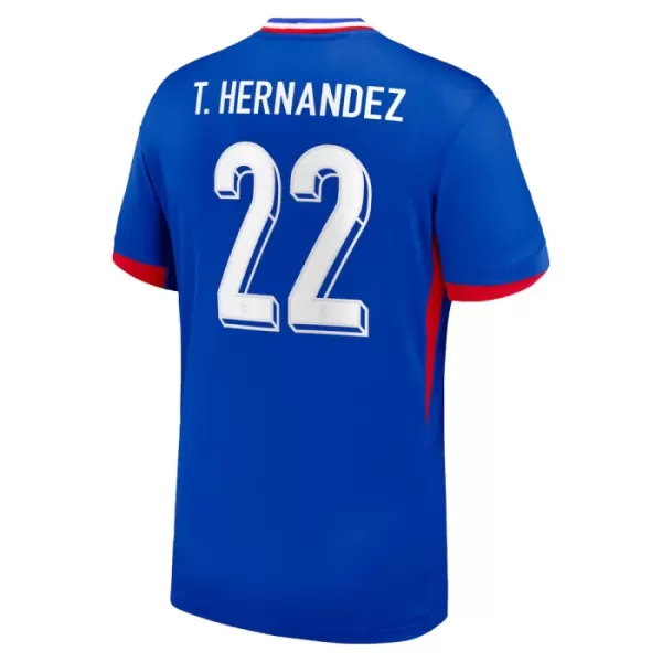 Günstige Frankreich T. Hernandez 22 Herrentrikot Heim EURO 2024 Kurzarm