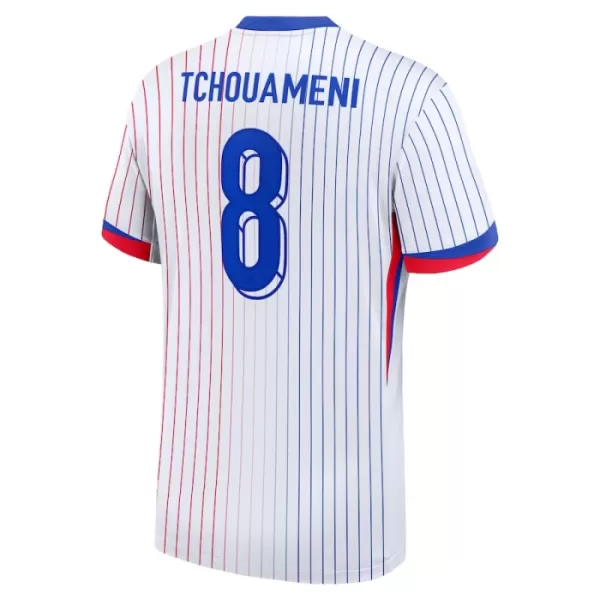 Günstige Frankreich Tchouameni 8 Herrentrikot Auswärts EURO 2024 Kurzarm