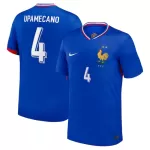 Günstige Frankreich Upamecano 4 Herrentrikot Heim EURO 2024 Kurzarm