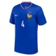 Günstige Frankreich Upamecano 4 Herrentrikot Heim EURO 2024 Kurzarm