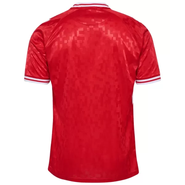 Günstige Dänemark Herrentrikot Heim EURO 2024 Kurzarm