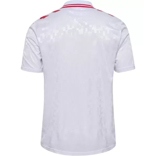 Günstige Dänemark Kindertrikot Auswärts EURO 2024 Kurzarm