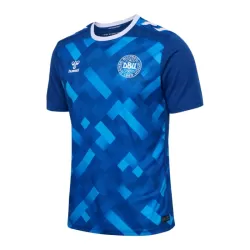 Günstige Dänemark Torwart Herrentrikot EURO 2024 Kurzarm Blaue Günstige Dänemark Torwart Herrentrikot EURO 2024 Kurzarm Blaue