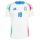 Günstige Italien Barella 18 Herrentrikot Auswärts EURO 2024 Kurzarm