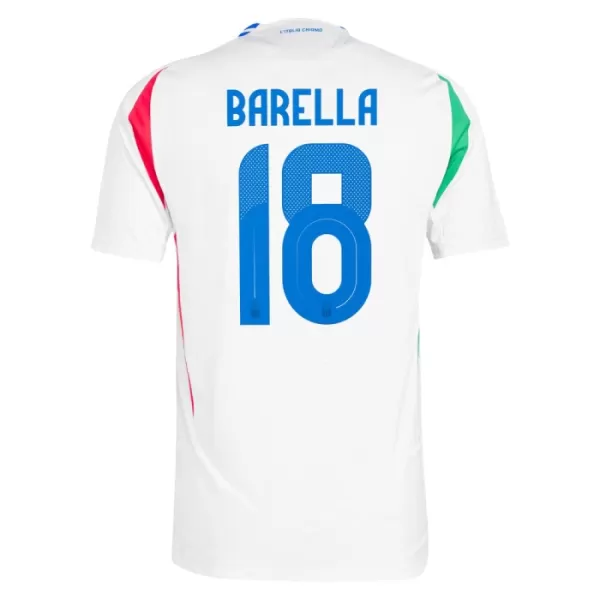 Günstige Italien Barella 18 Herrentrikot Auswärts EURO 2024 Kurzarm
