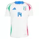 Günstige Italien Chiesa 14 Herrentrikot Auswärts EURO 2024 Kurzarm