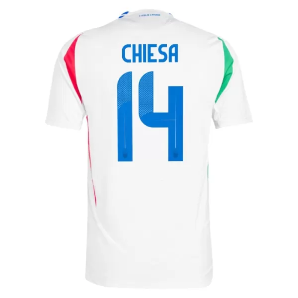 Günstige Italien Chiesa 14 Herrentrikot Auswärts EURO 2024 Kurzarm