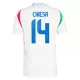 Günstige Italien Chiesa 14 Herrentrikot Auswärts EURO 2024 Kurzarm