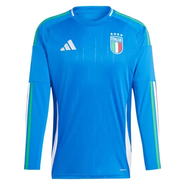 Günstige Italien Herrentrikot Heim EURO 2024 Langarm
