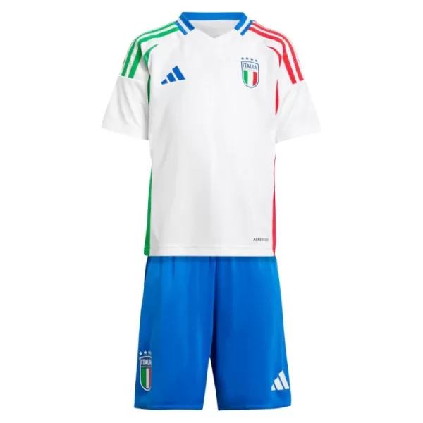 Günstige Italien Kindertrikot Auswärts EURO 2024 Kurzarm