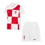 Günstige Kroatien Kindertrikot Heim EURO 2024 Kurzarm
