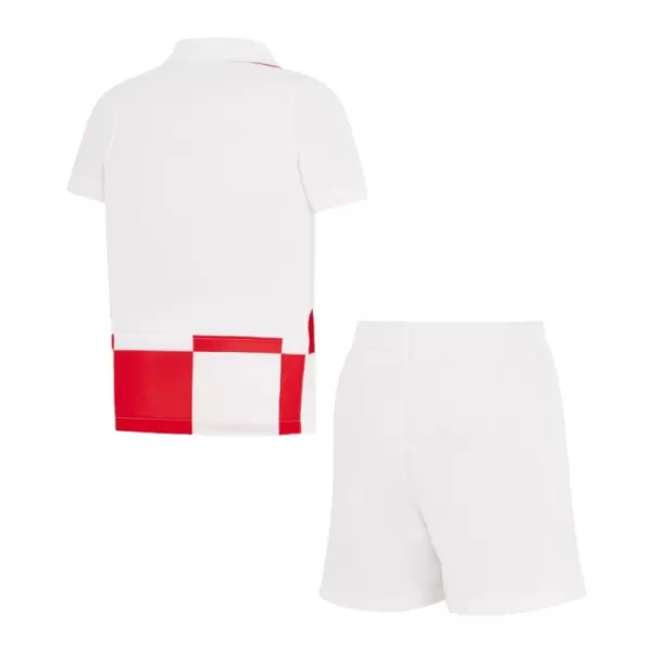 Günstige Kroatien Kindertrikot Heim EURO 2024 Kurzarm