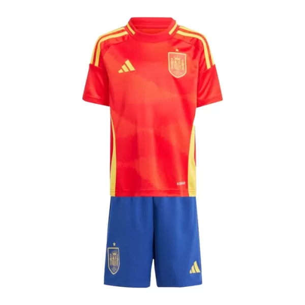 Günstige Spanien Kindertrikot Heim EURO 2024 Kurzarm