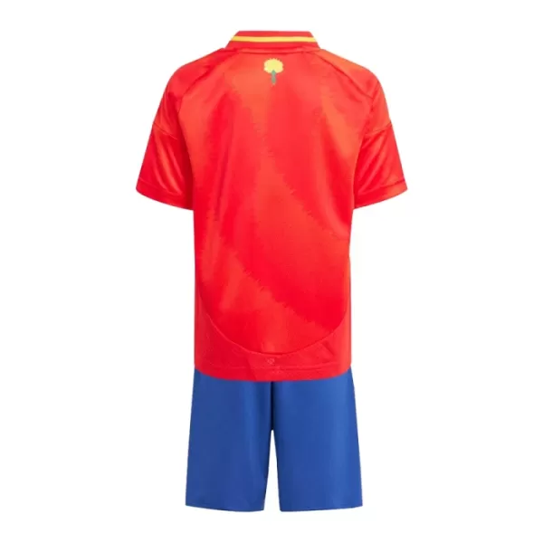Günstige Spanien Kindertrikot Heim EURO 2024 Kurzarm