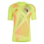 Günstige Belgien Torwart Herrentrikot EURO 2024 Kurzarm Gelbe