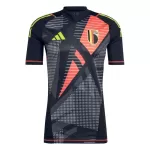 Günstige Belgien Torwart Herrentrikot EURO 2024 Kurzarm Schwarze