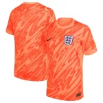 Günstige England Torwart Herrentrikot EURO 2024 Kurzarm Orange
