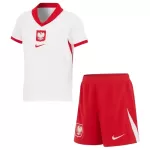 Günstige Polen Kindertrikot Heim EURO 2024 Kurzarm